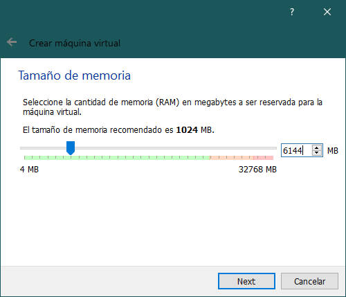 Configuración de la cantidad de memoria de una máquina virtual