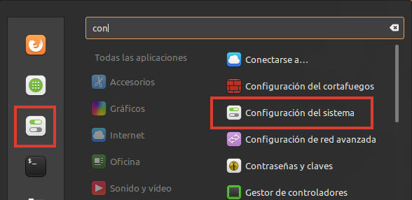 Icono de la app Configuracion del Sistema