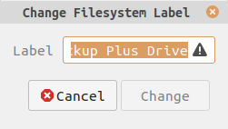 Aplicacion disk - Edit-filesystem - cambiar etiqueta