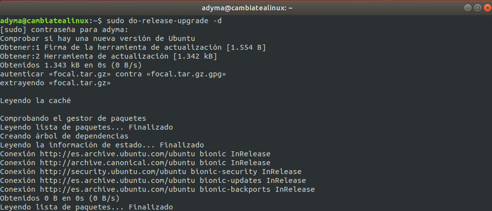 do-release-upgrade actualizar Ubuntu