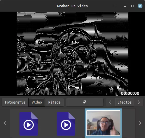 Cheese aplicación para grabar desde la webcam