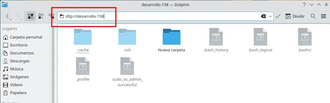 Acceso a un servidor remoto con ssh desde Dolphin