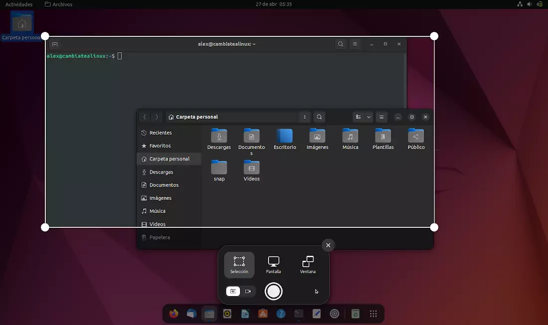 Ubuntu 22.04 - Capturador de pantallas
