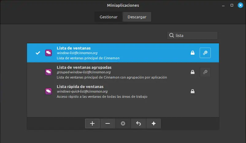 Linux Mint 21.2 - Lista de ventanas