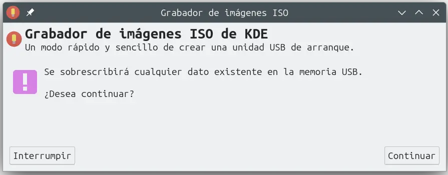 Grabador de images iso en KDE