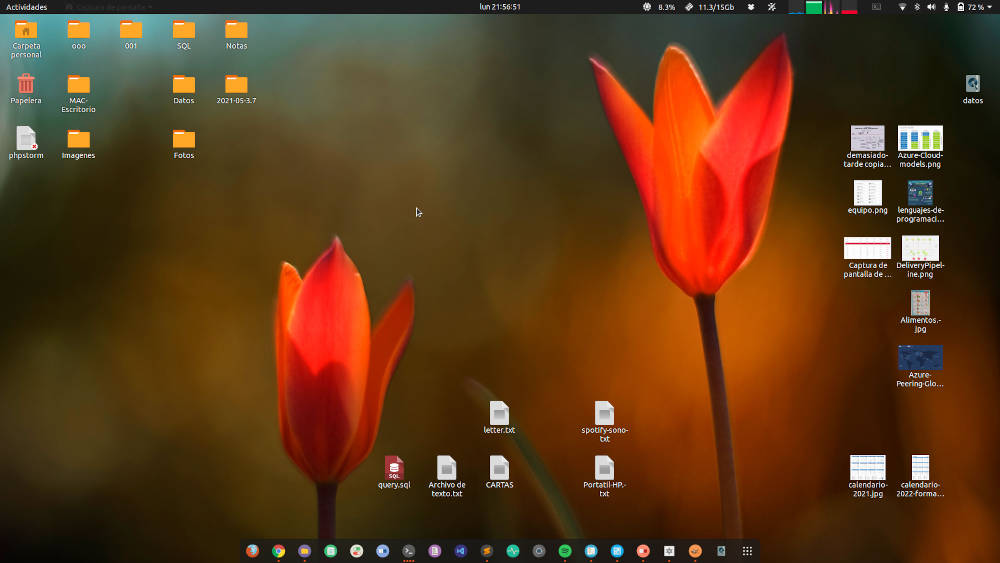 Panel - dock de Ubuntu reducido