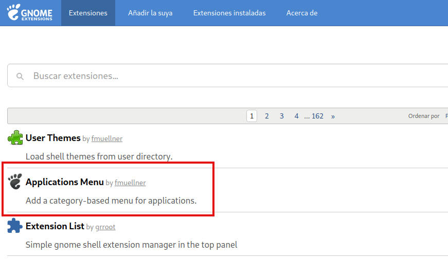 Instalar Extensiones En GNOME