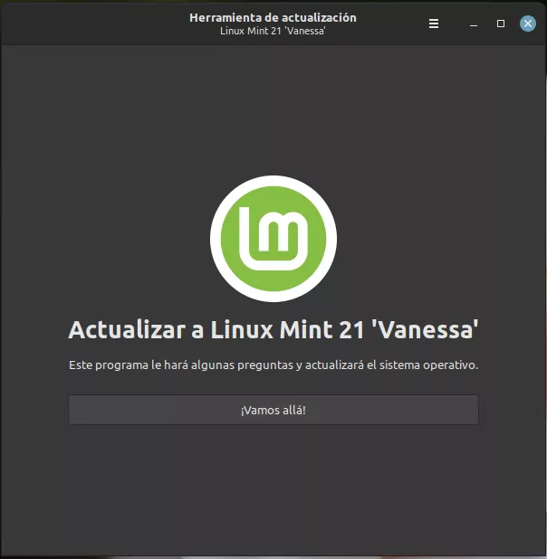 Actualización Linux Mint 20.3 a 21 - Pantalla de inicio