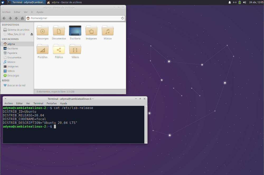 Escritorio Xubuntu 20.04 LTS