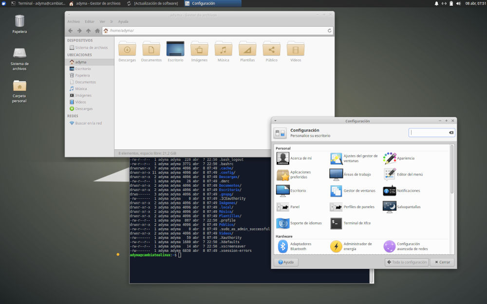 Escritorio Xubuntu 20.04 Beta