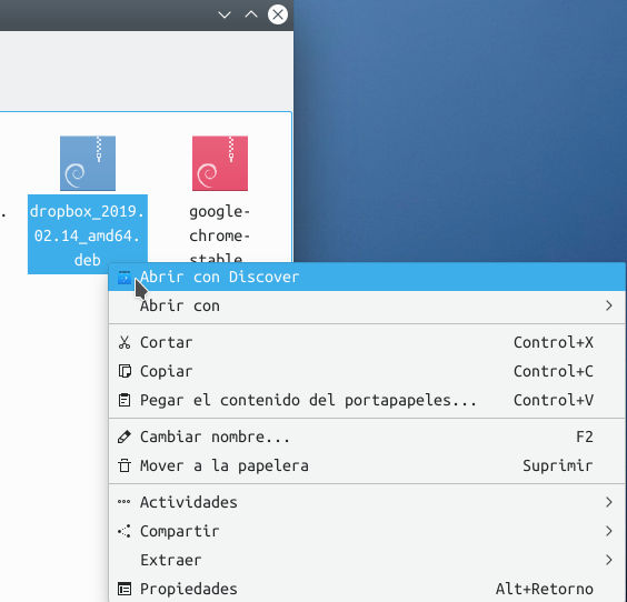Discover - instalador de aplicaciones KDE