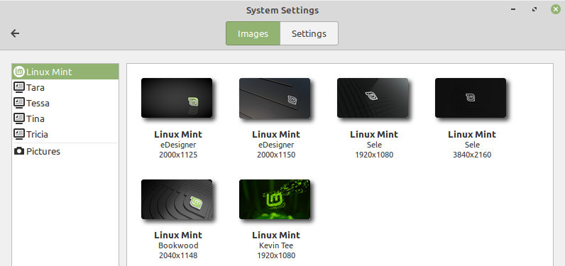 Fondos de pantalla en Linux Mint