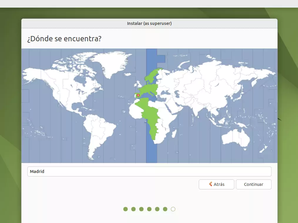 Instalacion de Ubuntu Mate - Seleccionar el país