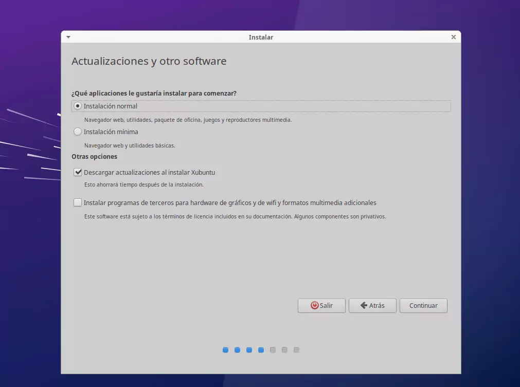 Instalacion de Xubuntu - Actualizaciones de software