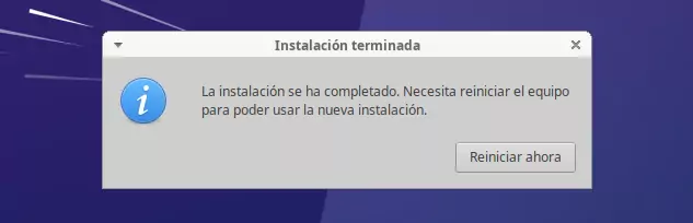 Instalacion de Xubuntu - Proceso finalizado