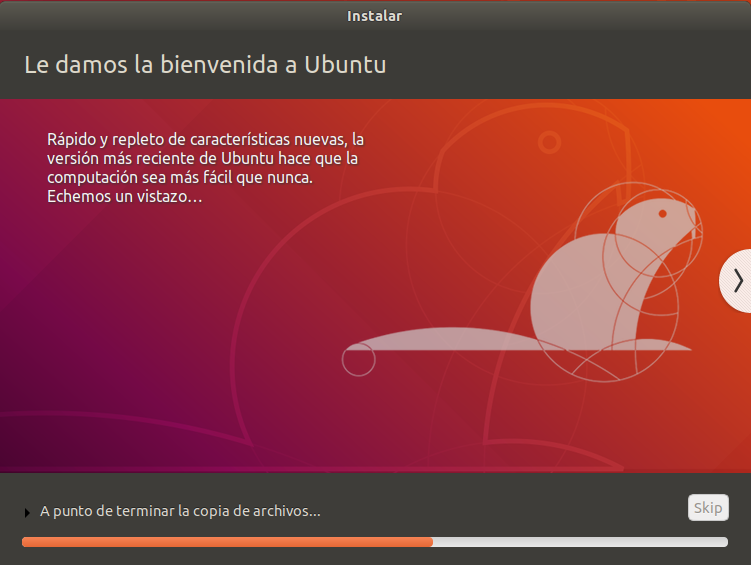 Instalacion de ubuntu 18.04 - intalando