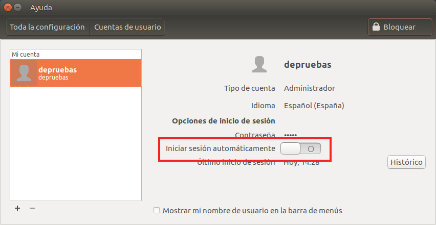 Iniciar sesion automaticamente en Ubuntu