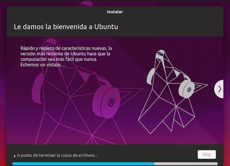 Instalacion de ubuntu 19.04 - intalando