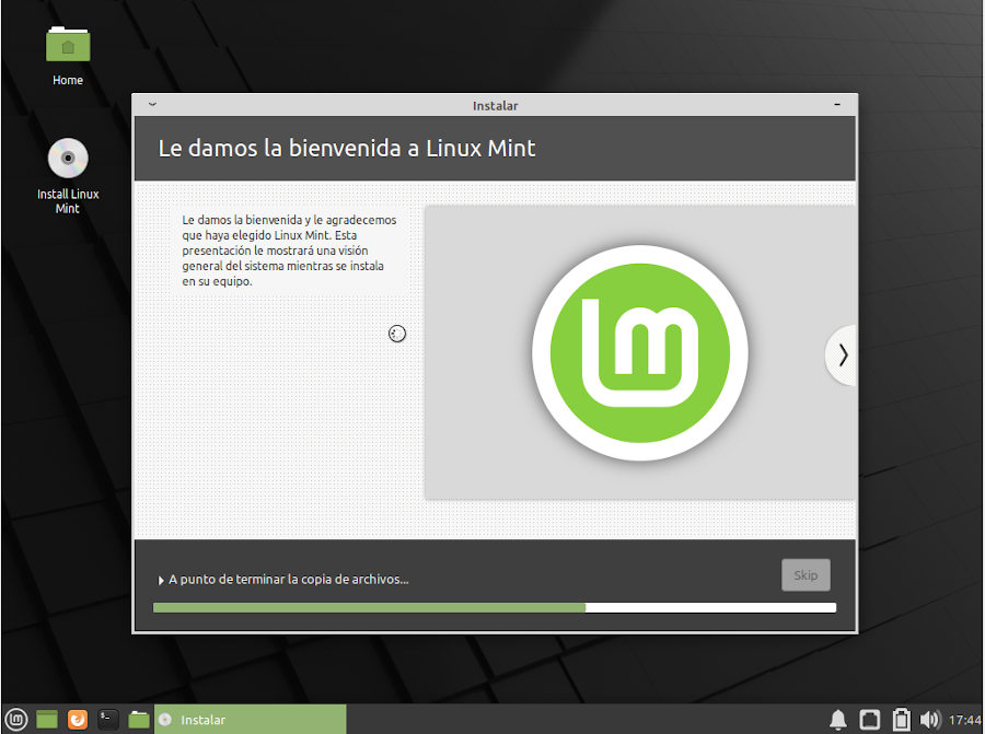 Instalacion de Linux Mint 20 XFCE -  Finalizando la instalacion