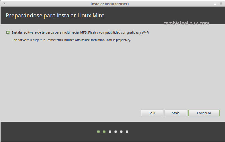 Instalacion de linux-mint-18-Mate - seleccion software de terceros
